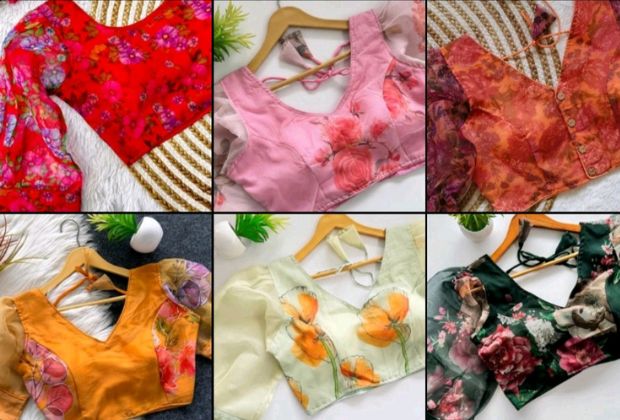 silk blouse designs new
