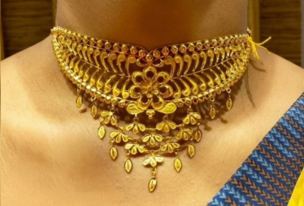 gold choker necklace design