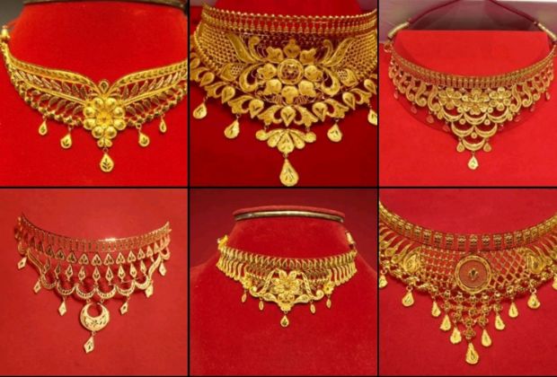 new simple gold necklace designs