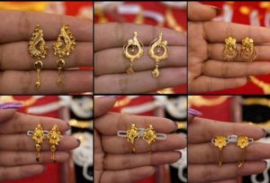 gold earrings designs small