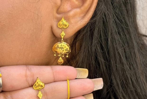 gold earrings design for girl