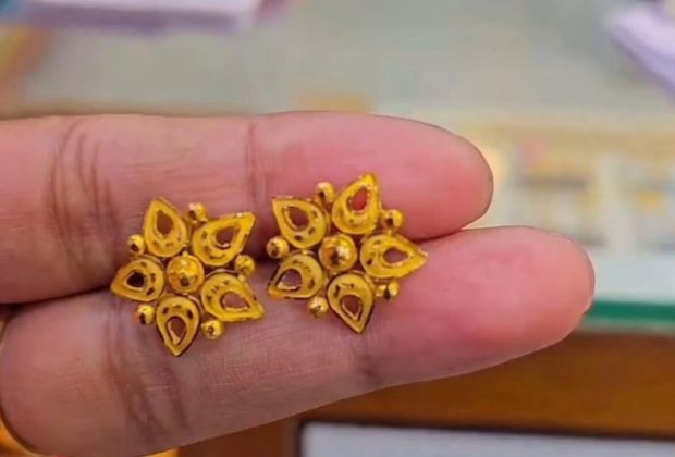 simple small gold earrings designs