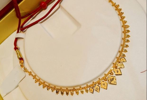 gold choker necklace design
