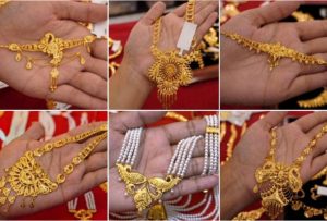 simple modern gold necklace design